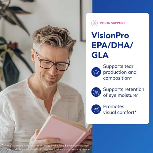 Miniatura 3 de Pure Encapsulations VisionPro EPA/DHA/GLA Apoya la producción natural de lágrimas y la retención de la humedad ocular* 180 cápsulas de gel blando