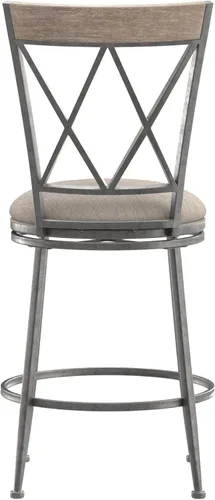 Miniatura 14 de Hillsdale Stewart Taburete giratorio para interiores y exteriores, peltre envejecido