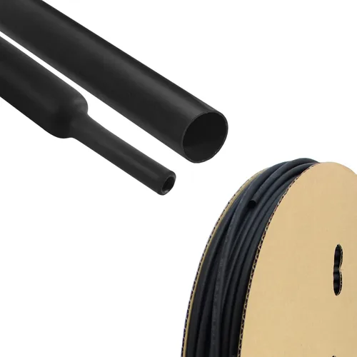 Miniatura 10 de Tubo termorretráctil negro 3:1 protector de cable de doble pared con adhesivo marino forrado con pegamento impermeable (1 pulgada - 25 pies)