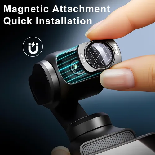 Miniatura 2 de Haoge Pocket 4 Filtro magnético de niebla negra 1/4 Filtro de efecto para DJI Osmo Pocket 3 4 Accesorios de cámara Combo Creator, lente ligera