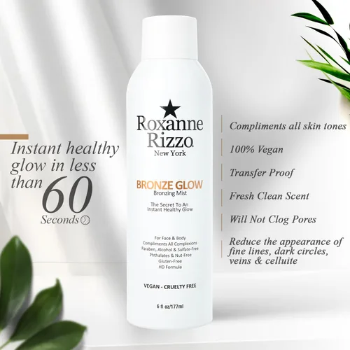 Miniatura 9 de Bronze Glow - Spray bronceador instantáneo para rostro y cuerpo - Bruma bronceadora hidratante - Se mezcla en todos los tonos de piel - Spray