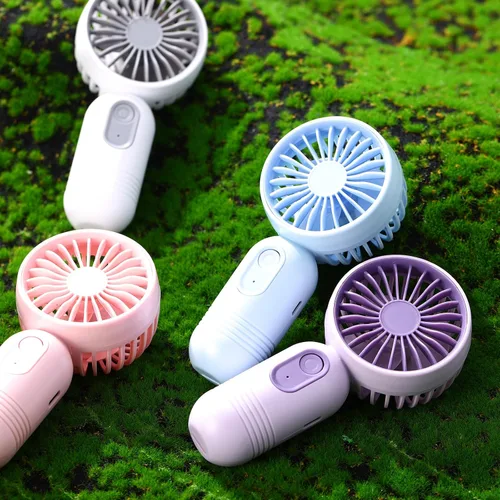 Miniatura 6 de Rossesay Miniventilador portátil a granel, lindo ventilador de mano ligero, pequeño ventilador personal de mano y pestañas de 3 velocidades