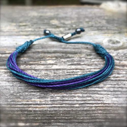 Miniatura 116 de Rumi Sumaq Pulsera de concientización para hombres, mujeres y niños – Pulsera de apoyo tejida ajustable anudada a mano – Pulsera de conciencia sutil