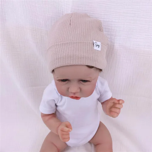 Miniatura 96 de Gorro de punto para recién nacido, para niños y niñas, con forro de satén sedoso, gorro para niños pequeños