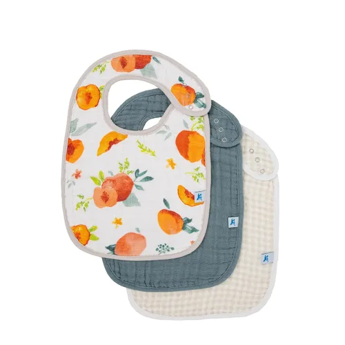 Little Unicorn Paquete de 3 baberos clásicos premium | Ajustables a medida que crece el bebé | Tela suave sobre la piel | Ideal para bebés que comen