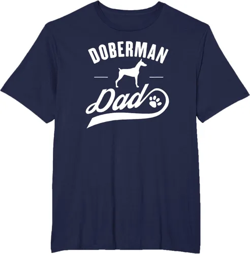 Miniatura 60 de Doberman Dad - Camiseta para amante del dueño del perro, Negro, S
