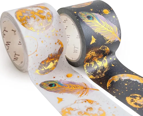 WT Juego de cintas Washi de atrapasueños, cinta para álbumes de recortes, planificadores, diario basura o estudio bíblico, cinta decorativa colorida