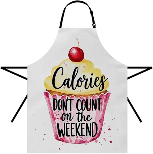 Miniatura 15 de Moslion Apron 31x27 Inch Kitchen Chef Waitress Cook Aprons Bib with Adjustable Neck for Women Men