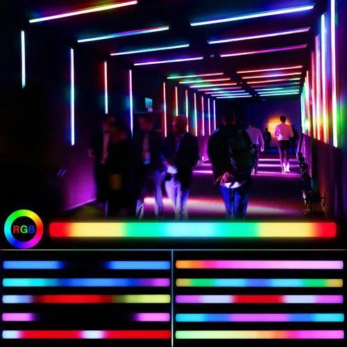Miniatura 7 de Barra de luz LED para escenario, paquete de 2: mezcla de colores RGB de 60 W, control DMX y RDM, 67 programas de persecución y 37 colores estáticos