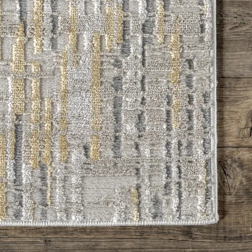 Miniatura 4 de nuLOOM Emersyn - Alfombra abstracta con textura contemporánea, 5 x 8, color dorado
