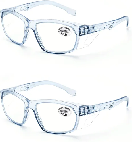Miniatura 11 de ProtectX Elegantes gafas de seguridad antivaho y resistentes a los arañazos, gafas de protección UV, lentes de bloqueo de luz azul para hombres
