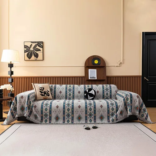 Miniatura 40 de ROOMLIFE Manta Funda Azteca Bohemia para Sofá, Decoración del Hogar Estilo Granja, Fundas de Sofá para Loveseat, Sofás de 2/3 Cojines, Apta