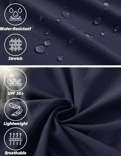 Miniatura 20 de Pantalones de senderismo para hombre, ligeros, resistentes al agua, de secado rápido, pesca, viajes, campamento, al aire libre, transpirables