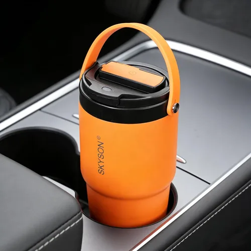 Miniatura 7 de Taza de café portátil para viajes, mini máquina de café expreso, taza térmica de 20 onzas con tapa, filtro eléctrico de extracción rápida, vaso