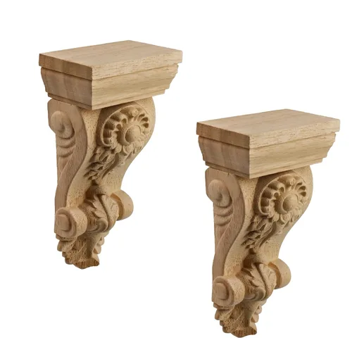 Miniatura 9 de Woogim 2 soportes de madera tradicionales de madera para estantes decorativos para el hogar, techo, esquina, decoración de esquina de 1.97 pulgadas