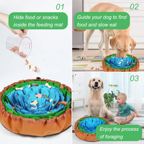 Miniatura 7 de Vivifying Tapete de olfateo para perros, tapete de alimentación de premios ajustable para comer lentamente y mantenerse ocupado, juguetes