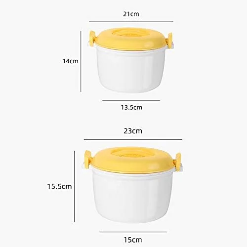 Miniatura 3 de Horno de microondas portátil Arrocera Vaporizador multifuncional 2800Ml Aislamiento Fiambrera Utensilios al vapor para microondas