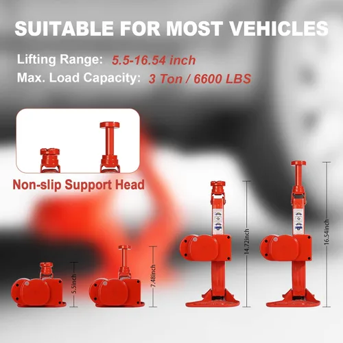 Miniatura 4 de TYAYT Coche eléctrico de 3 toneladas 12V Scissor Jack para Sedán, SUV y reemplazo de neumáticos