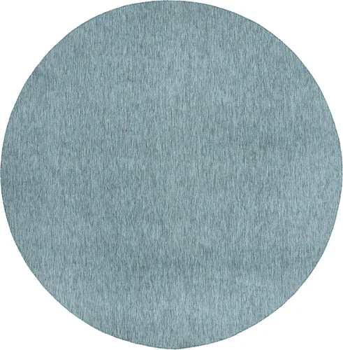 Miniatura 61 de Unique Loom Collection Alfombra de Área Plana Casual de Transición Sólida Jaspeada para Interiores/Exteriores (Pasillo 2' x 6' 1", Azul/Azul Marino)