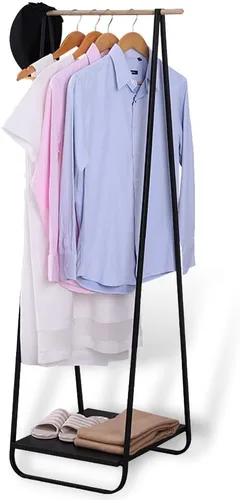 Miniatura 6 de JEFEE Perchero para colgar ropa, perchero simple para exhibición de almacenamiento de ropa, perchero de metal resistente, percheros de pie
