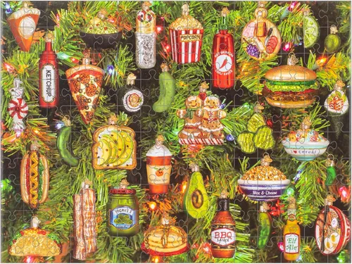 Old World Christmas Rompecabezas de Navidad sabroso, rompecabezas temático de 500 piezas para diversión navideña, 24 x 18 pulgadas