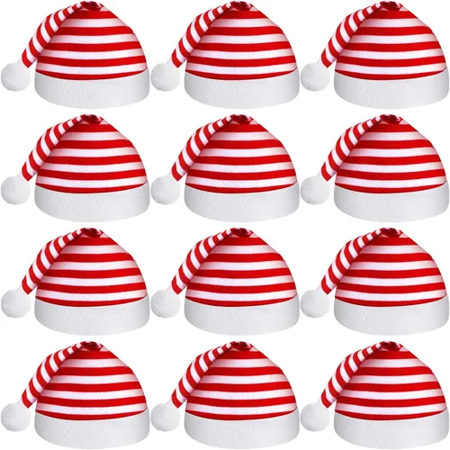 Miniatura 12 de SATINIOR 12 sombreros de Papá Noel, sombrero de tela no tejida para vacaciones, suministros de fiesta de Navidad