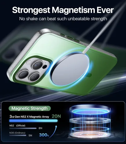 Miniatura 3 de Funda magnética diseñada para iPhone 13 Pro [compatible con Magsafe] [protección contra caídas de grado militar] Funda protectora a prueba de golpes