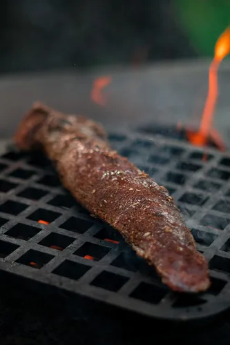 Miniatura 11 de Black Earth Teppan XL - Parrilla de leña - Rejilla de acero al carbono y superficie plana Teppanyaki - Parrilla de 1200 pulgadas cuadradas +