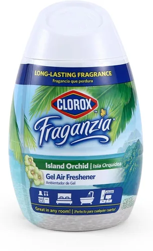 Miniatura 2 de Clorox Fraganzia Ambientador en Gel en Forma de Cono, Aroma de Orquídea Isla - Ambientador sin Enchufe, sin Batería para Habitaciones Pequeñas