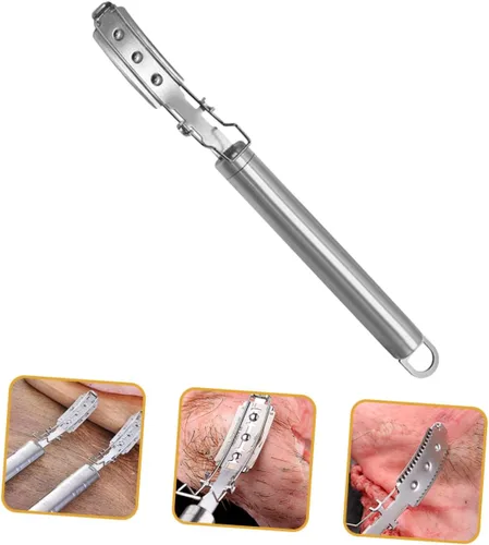 Miniatura 7 de HOMSFOU 2 unids herramienta de afeitar de cocina herramienta de mano de acero inoxidable raspador herramientas rebanador de pan cocina carne cerdo