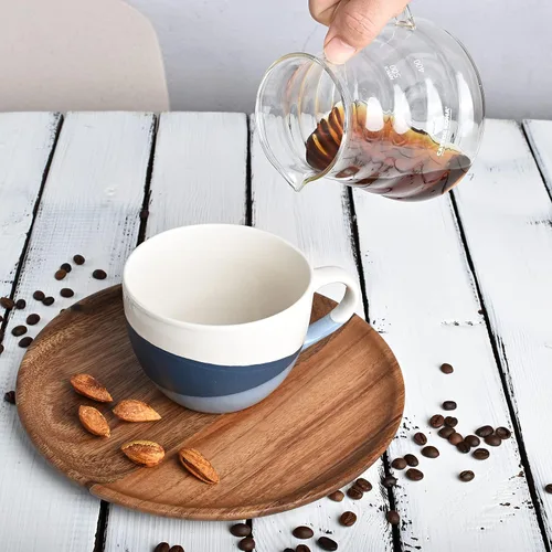Miniatura 5 de Bosmarlin Juego de 2 tazas grandes de cerámica para café con leche, tazas de sopa jumbo para oficina y hogar, 18 onzas, aptas para lavavajillas