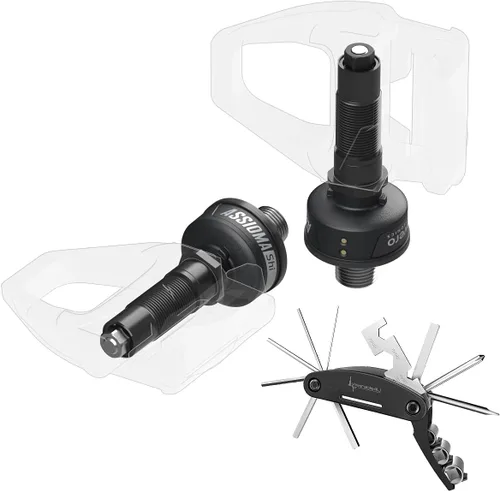 FAVERO ASSIOMA Duo-Shi Medidor de potencia de ambos lados 3.49 oz cada uno (compatible con pedales Shimano) con paquete multiherramienta de ciclismo