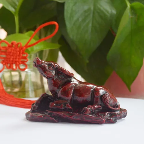 Miniatura 4 de Feng Shui - Figuras de toro del zodiaco chino, buey, año de riqueza, de resina, coleccionable, para el hogar, mesa, decoración artística, regalo