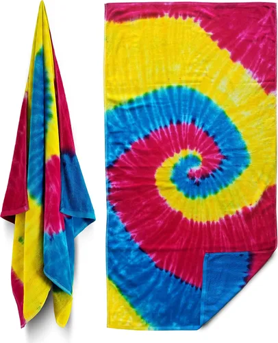 Miniatura 5 de Royal Comfort Toallas de playa de teñido anudado únicas hechas a mano. La verdadera oferta! ¡No te conformes con teñido anudado impreso! 30 x 60