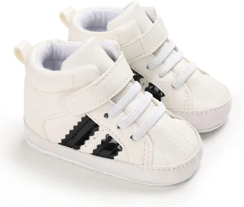 Miniatura 2 de Sekantrol - Zapatos para bebés recién nacidos, niños y niñas, suela de goma suave, primeros pasos, tenis de cuna, antideslizantes, deportivos
