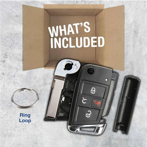 Miniatura 3 de Carcasa de funda para llave remota sin llave para VW Volkswagen (NBGFS12P01)