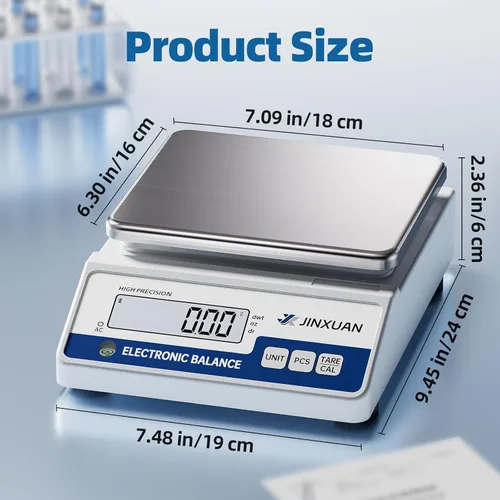 Miniatura 5 de Escala de Laboratorio 1000g Balanza Digital de 0.01 Gramo de Precisión Escala de Balance Electrónica Analítica para Joyería, Cocina, Laboratorio