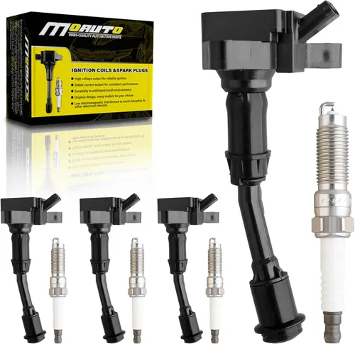 Miniatura 11 de Juego de 4 bobinas de encendido UF316 90919-02240 y 4 bujías de iridio compatibles con Scion Toyota XA XB Yaris Echo Prius Camry - L4 1.5L