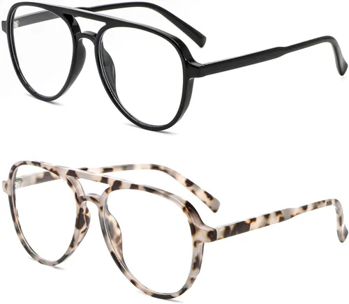 Miniatura 11 de DXYXYO Lentes de lectura retro estilo aviador para mujer, para hombre, ligeros, con bloqueo de luz azul, para lectura de computadora