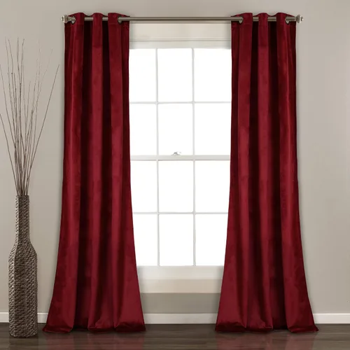 Miniatura 35 de Lush Decor Prima Velvet Sólido - Par de paneles de cortinas para ventana con ojales de filtrado de luz, 95" L x 38" A, Negro