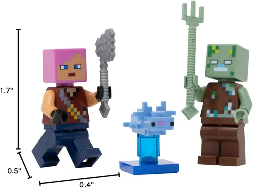 Miniatura 7 de LEGO Minecraft: Aventurero con Ahogado y Axolotl Combo Pack - 6+
