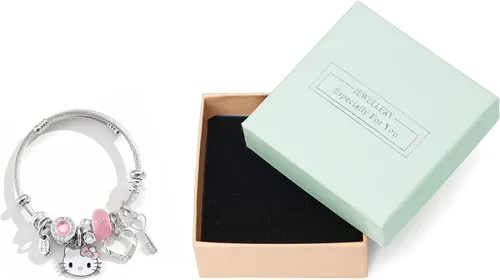 Miniatura 2 de Zmioviq Lindas pulseras para mujeres y niñas, pulsera ajustable de acero inoxidable de dibujos animados para esposa, novia, regalos de joyería