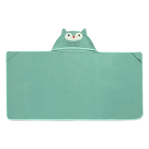Miniatura 2 de Delta Children Toalla de baño con capucha para niños con bolsillos, súper suave y absorbente, gran regalo para niños y niñas, búho verde azulado