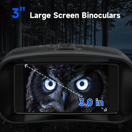 Miniatura 2 de Gafas de visión nocturna, prismáticos infrarrojos de visión nocturna 4K con batería recargable de 4000mAh, tarjeta TF de 32GB para acampar, regalo
