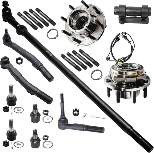 Miniatura 168 de Detroit Axle - Kit de nudillos de dirección delantera izquierda para Ford Edge Lincoln MKX 07-10, cojinete de rueda del lado del conductor, nudillo