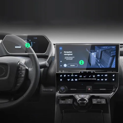 Miniatura 8 de Película protectora de vidrio templado para navegación Carplay Video Protector de pantalla para Toyota BZ4X 2023 Auto Auto Interior Película