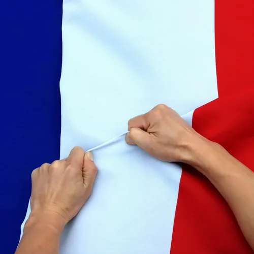 Miniatura 10 de Anley EverStrong Series - Bandera de Francia de 3 x 5 pies resistente, rayas bordadas y cosidas, 4 filas de costuras de cerradura, banderas