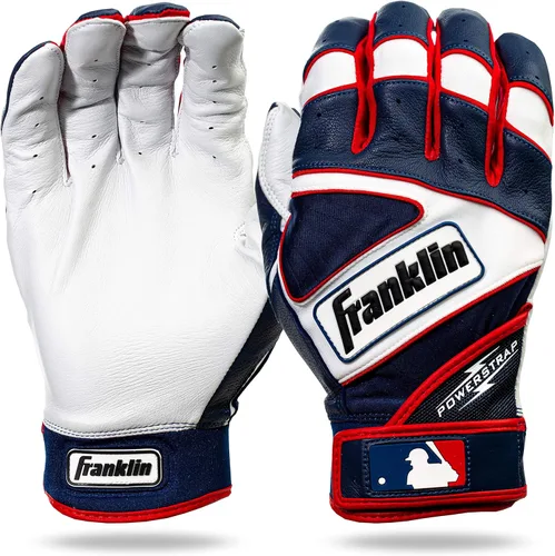 Miniatura 14 de Franklin Sports MLB Guantes de Béisbol - Guantes Powerstrap para Adultos y Jóvenes de Bateo para Hombres, Mujeres, Niños y Niñas Cromo Royal