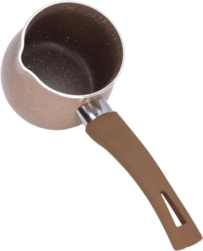Miniatura 9 de Sartén de leche antiadherente de 3.1 in, olla de café antiquemaduras de una sola manija, sartén antiadherente, mini olla de leche de cerámica (café)