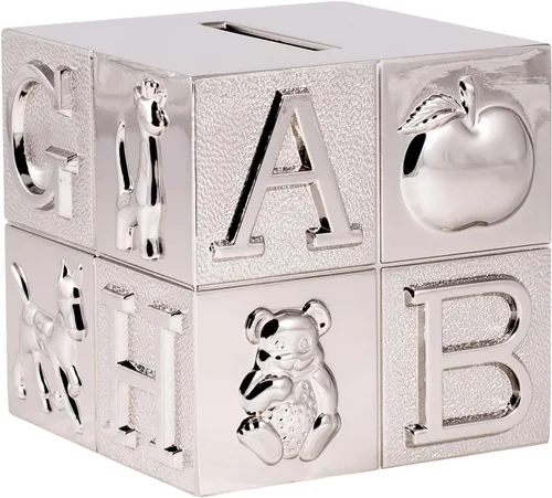 Miniatura 4 de Creative Gifts International Noah's Ark And Animals - Banco de monedas, peltre cepillado, 4 x 5 pulgadas, caja de regalo incluida